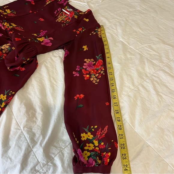Old navy, dress floral shift burgundy,  M Tall. - Picture 12 of 15